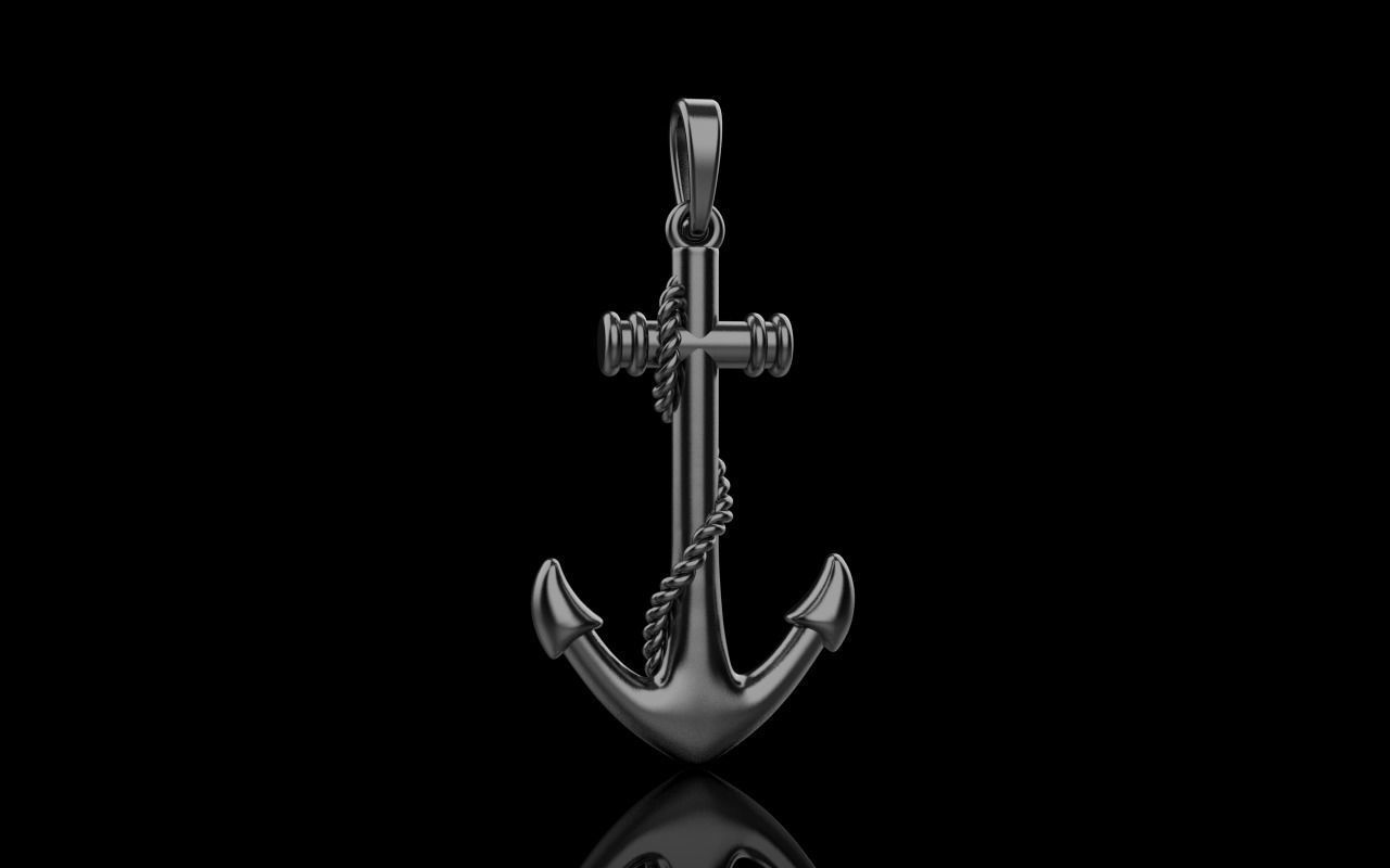 anchor pendant model 841 3D print model_33