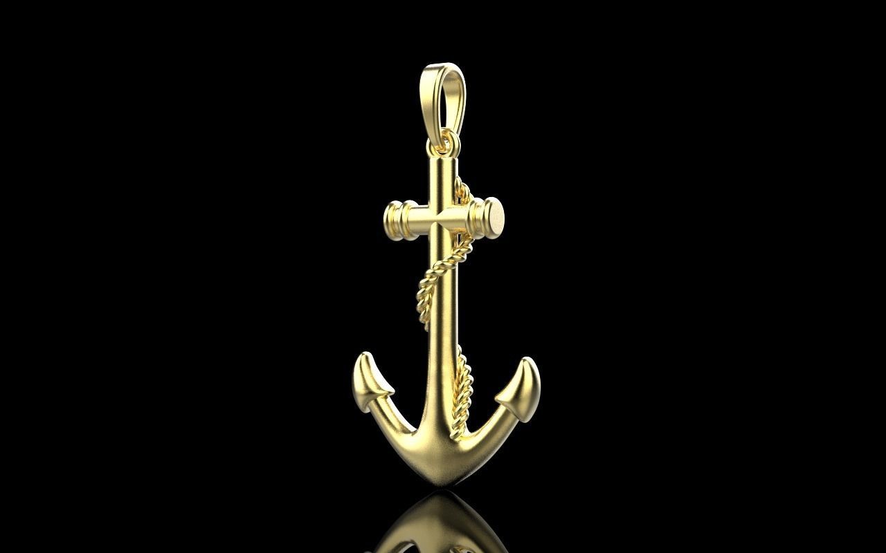 anchor pendant model 841 3D print model_26