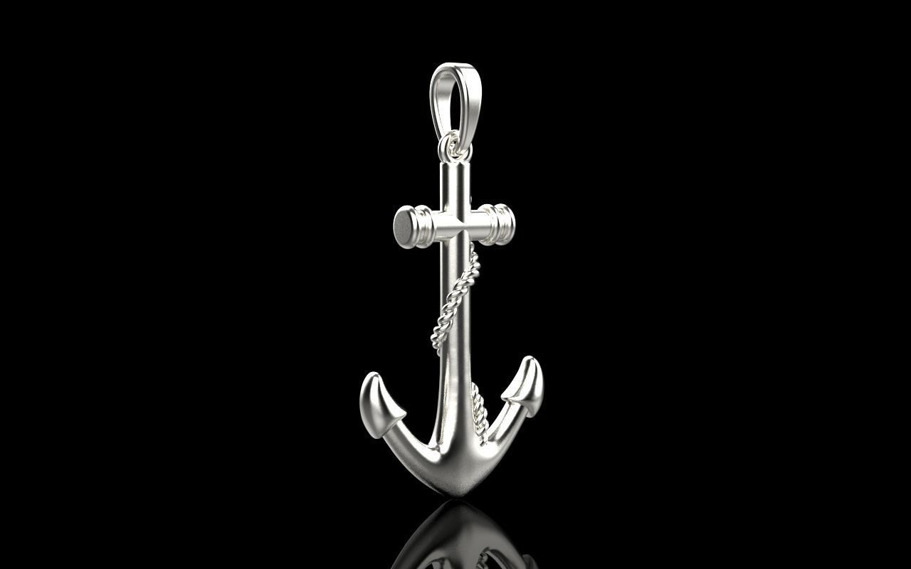 anchor pendant model 841 3D print model_23
