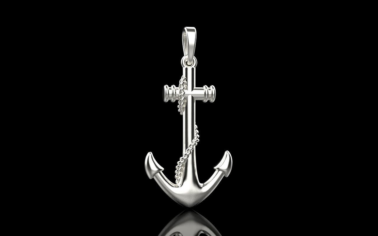 anchor pendant model 841 3D print model_34