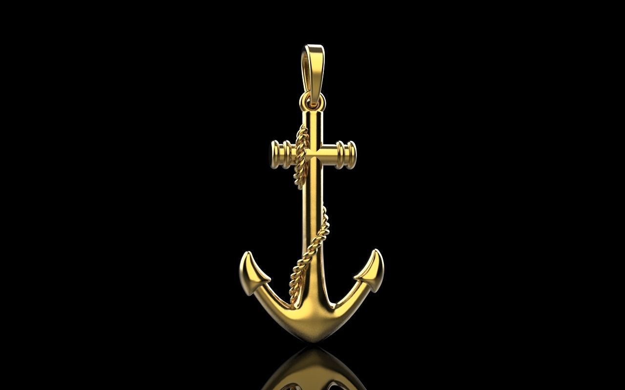 anchor pendant model 841 3D print model_35