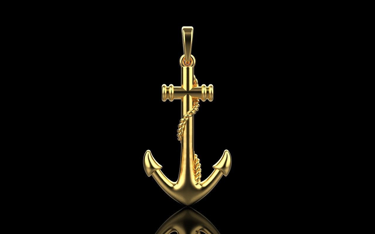 anchor pendant model 841 3D print model_13