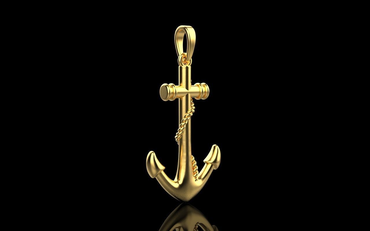 anchor pendant model 841 3D print model_19