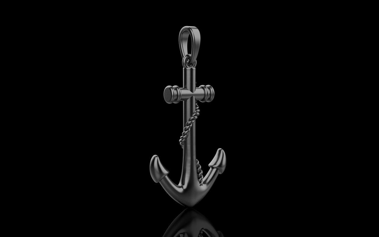 anchor pendant model 841 3D print model_24