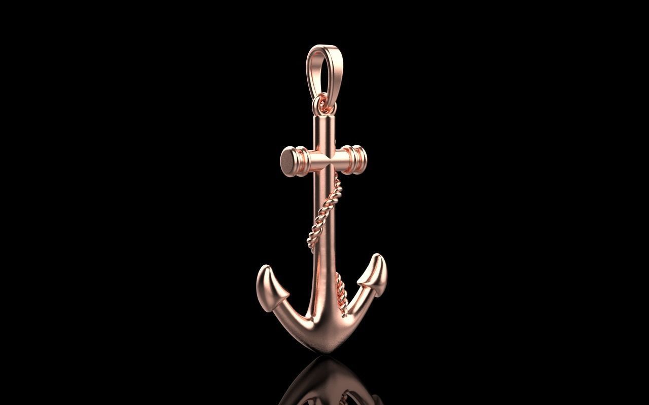 anchor pendant model 841 3D print model_22