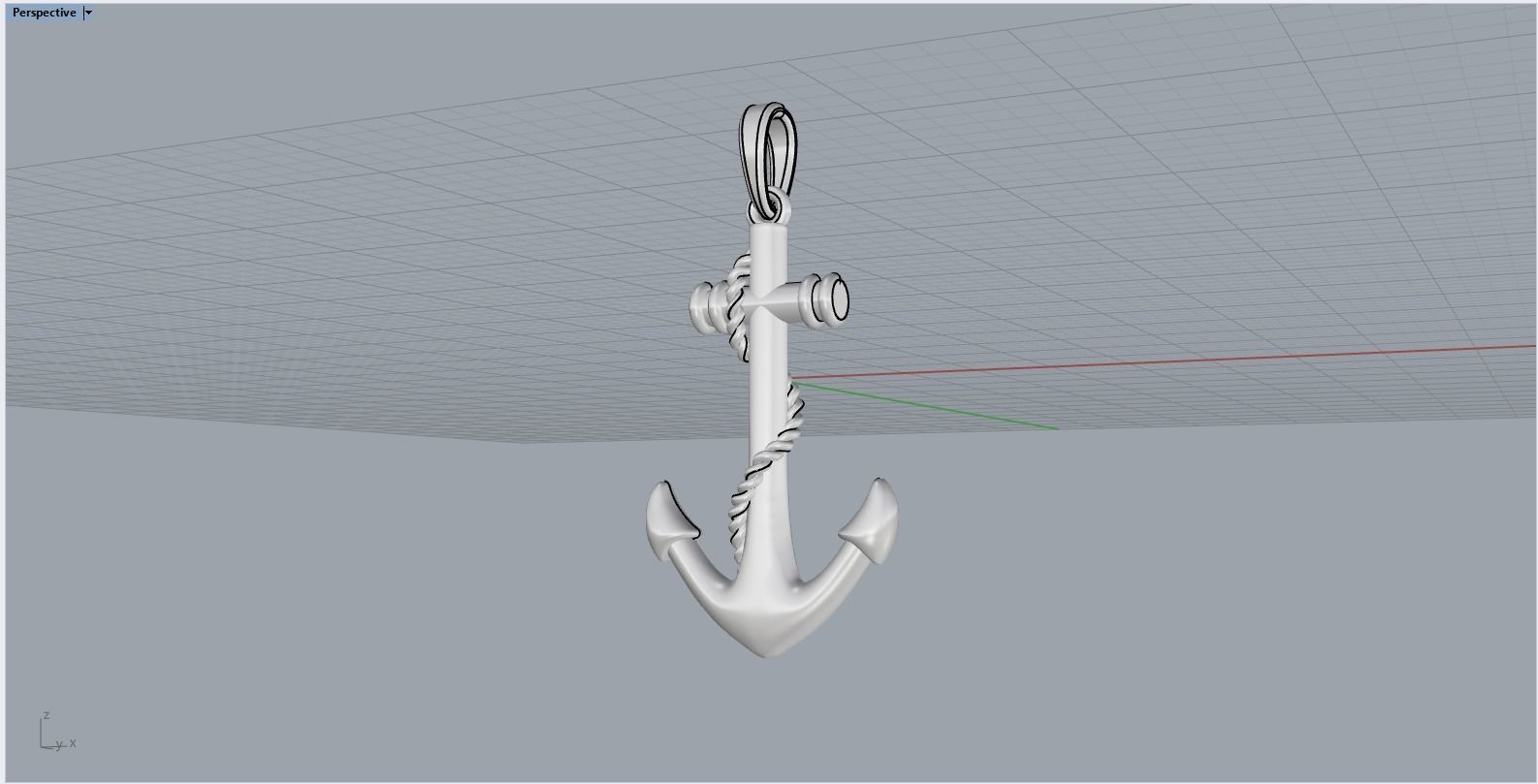 anchor pendant model 841 3D print model_9