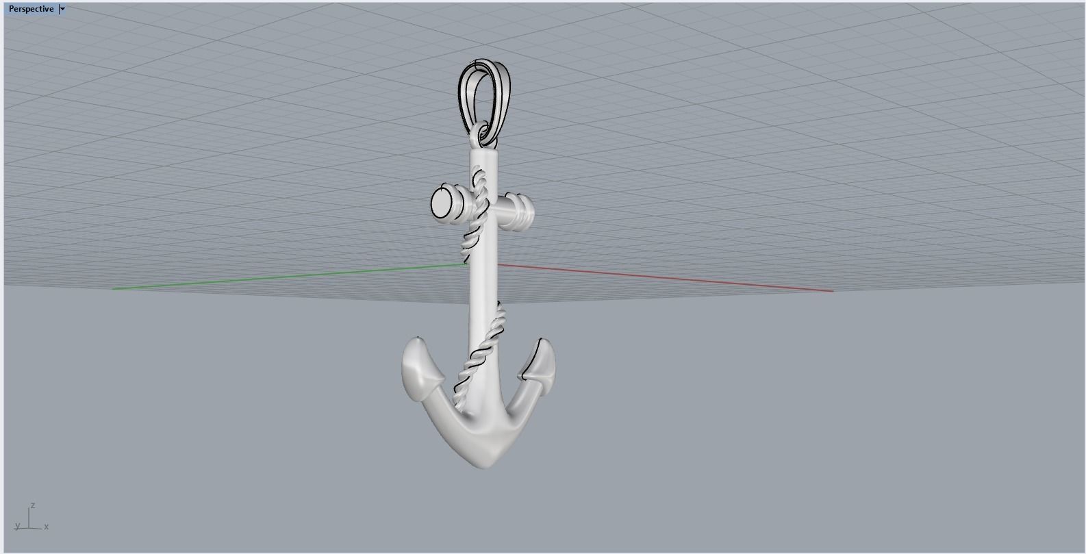 anchor pendant model 841 3D print model_10