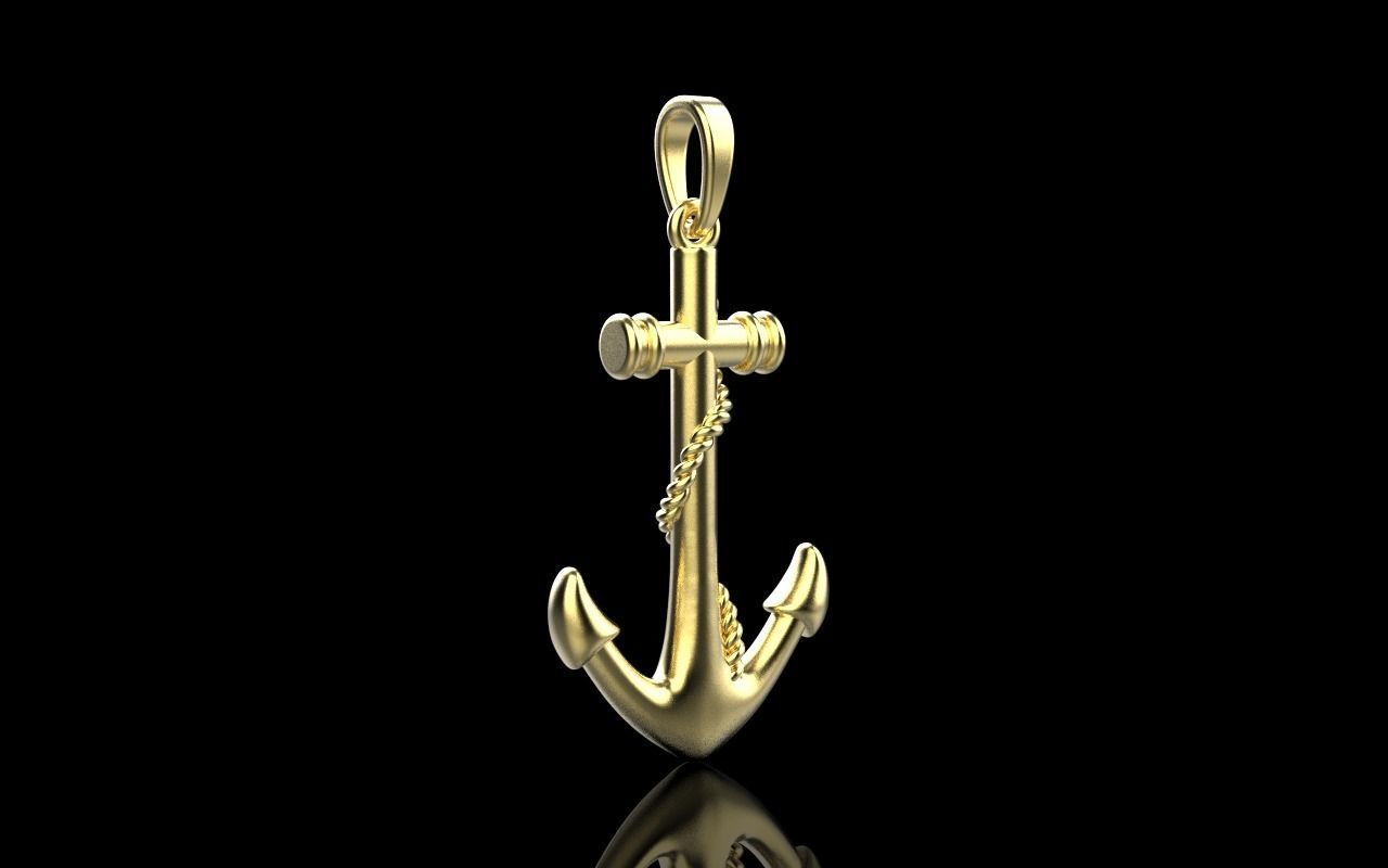 anchor pendant model 841 3D print model_20