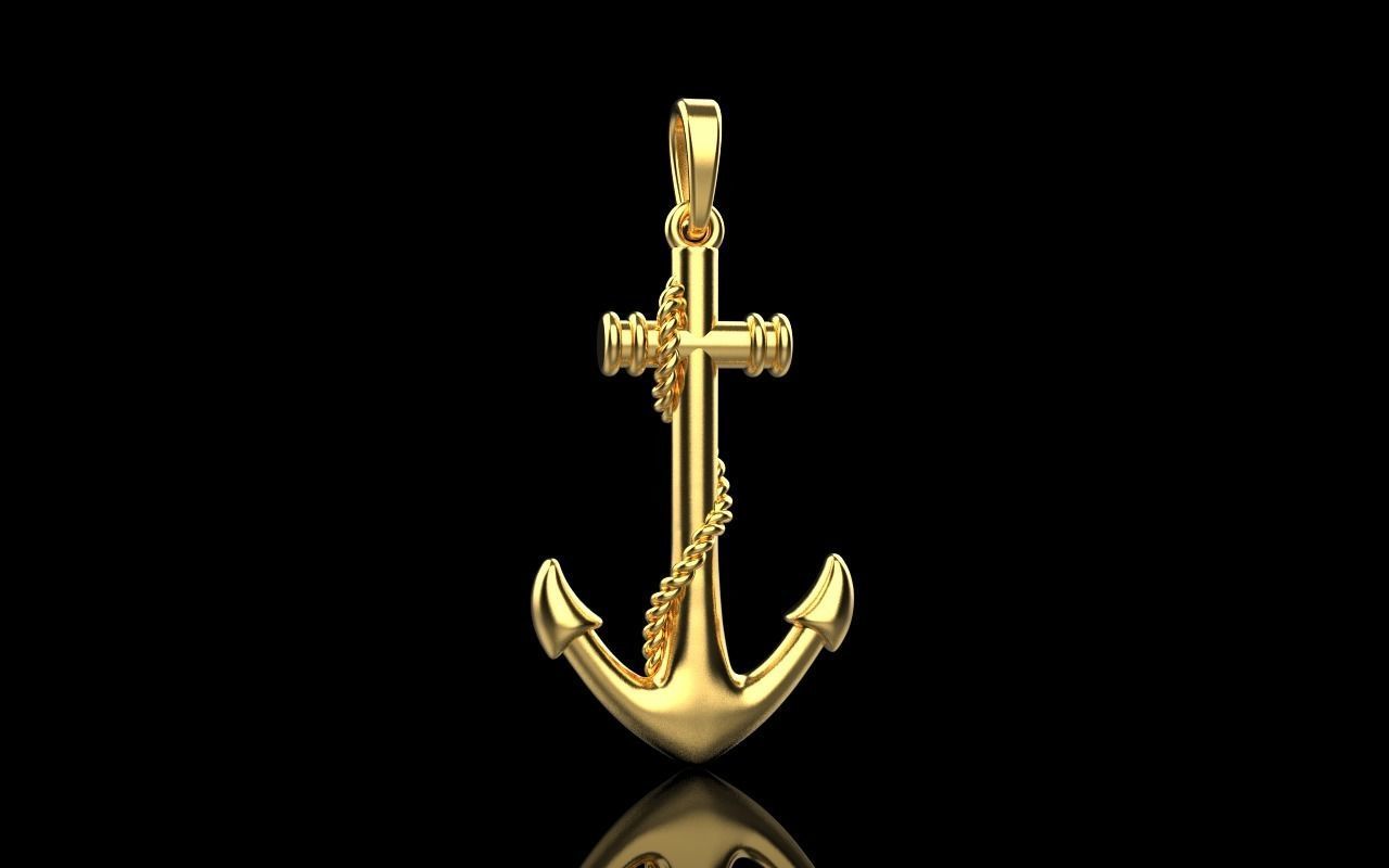 anchor pendant model 841 3D print model_29