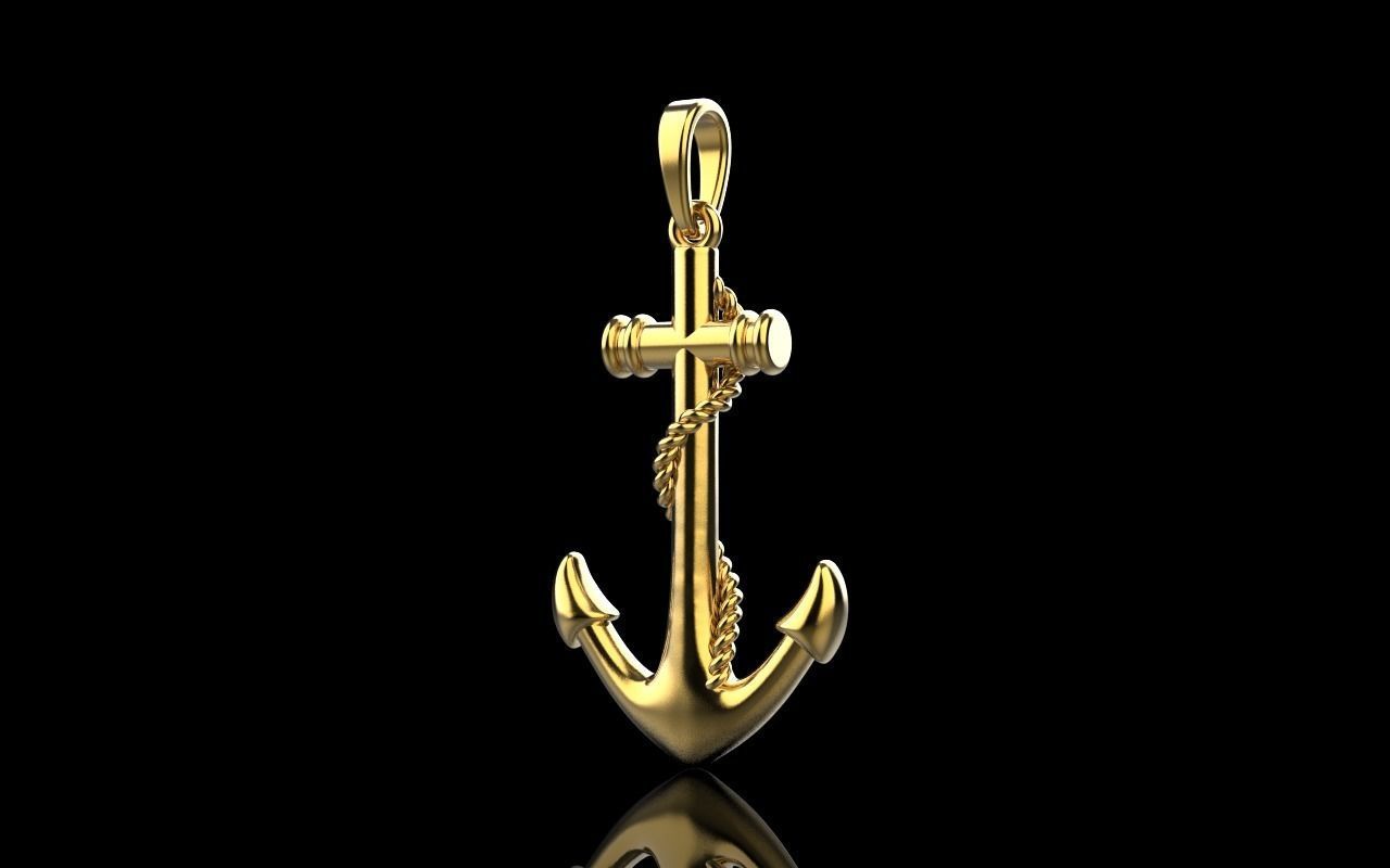 anchor pendant model 841 3D print model_28