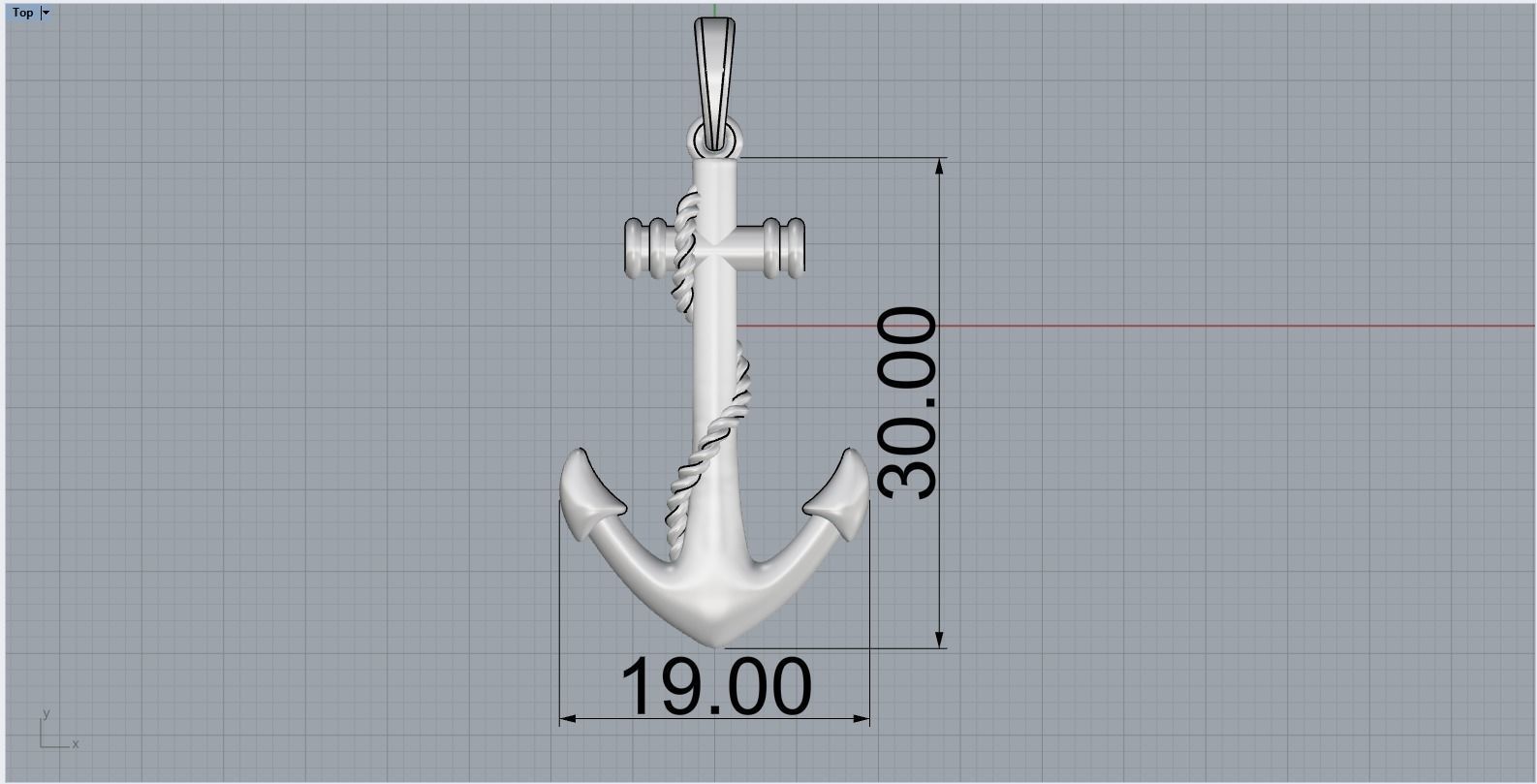 anchor pendant model 841 3D print model_6