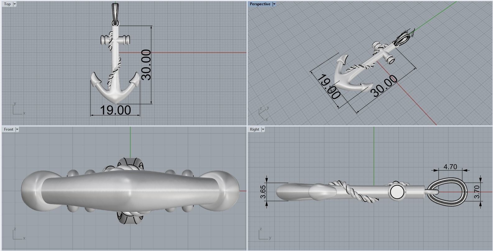 anchor pendant model 841 3D print model_3