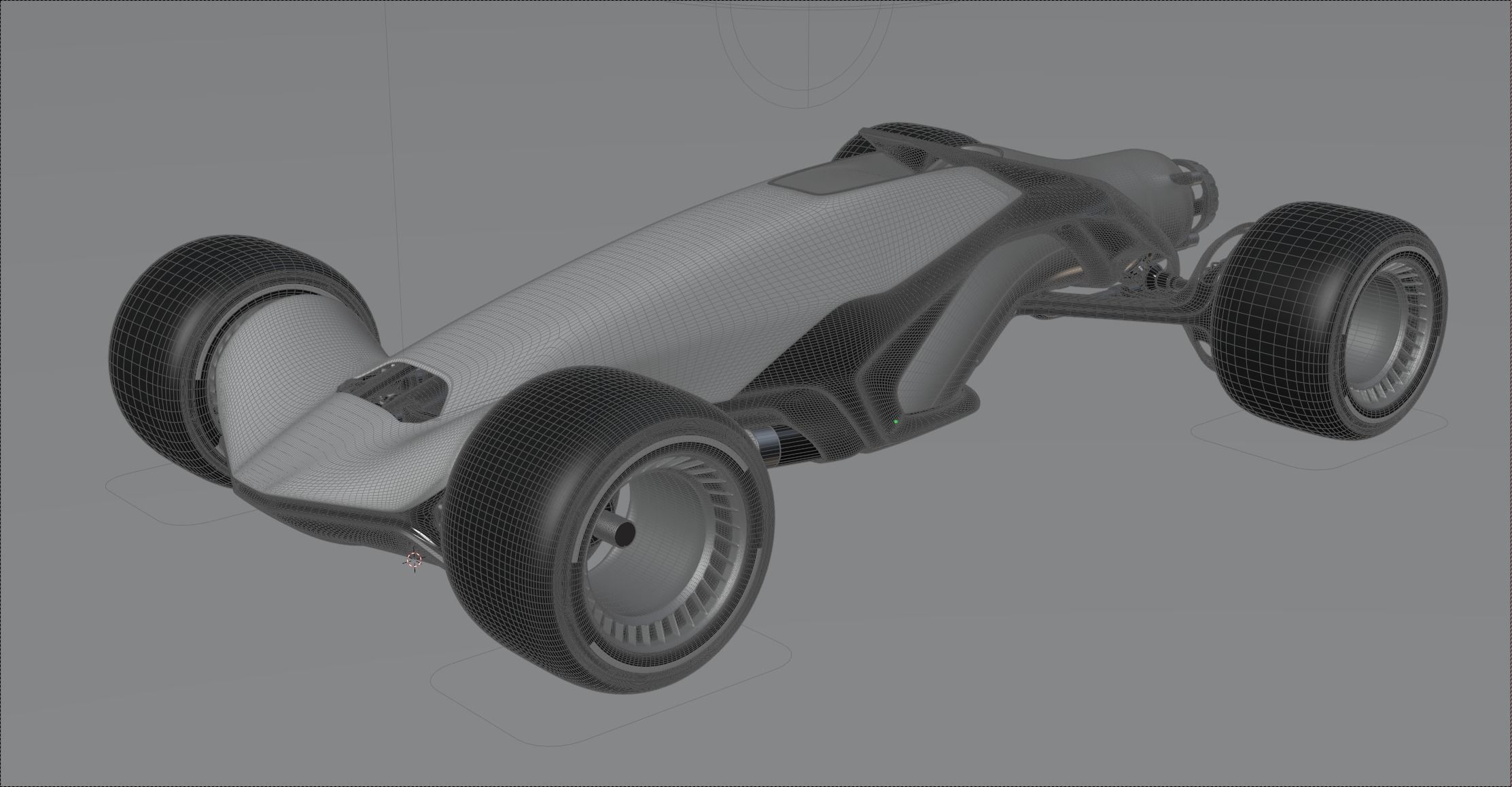 Sci fi Racecar 3D model_1