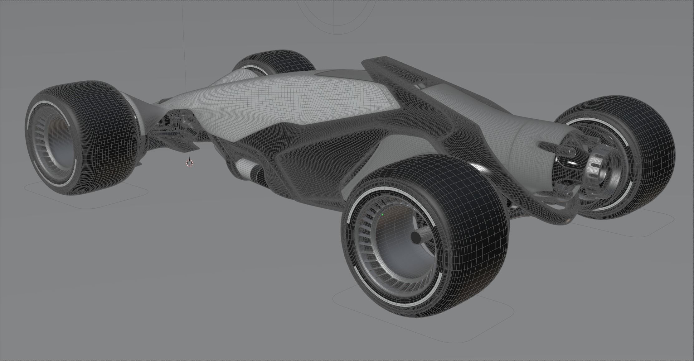 Sci fi Racecar 3D model_3