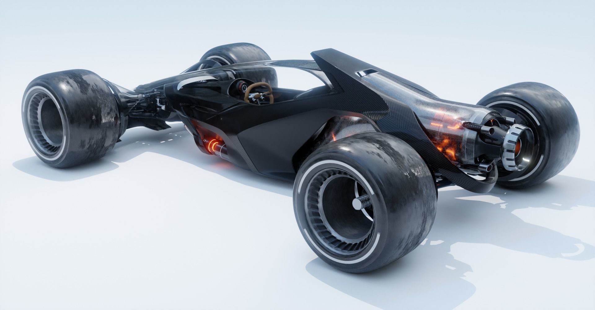 Sci fi Racecar 3D model_2
