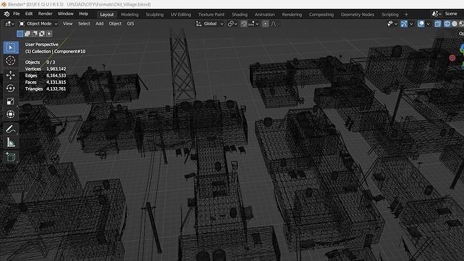 village Model 3D model 2