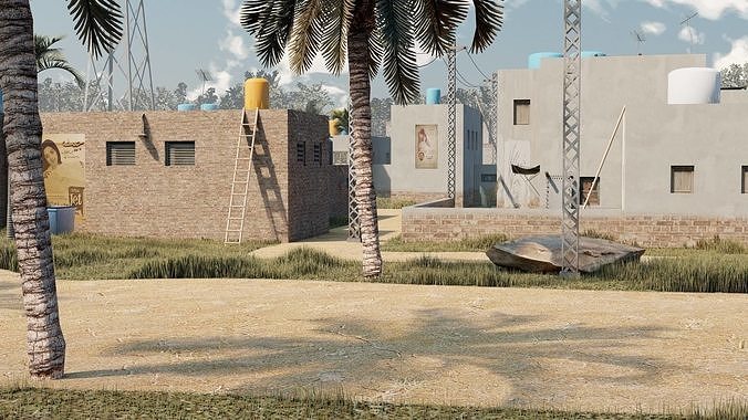 village Model 3D model 7