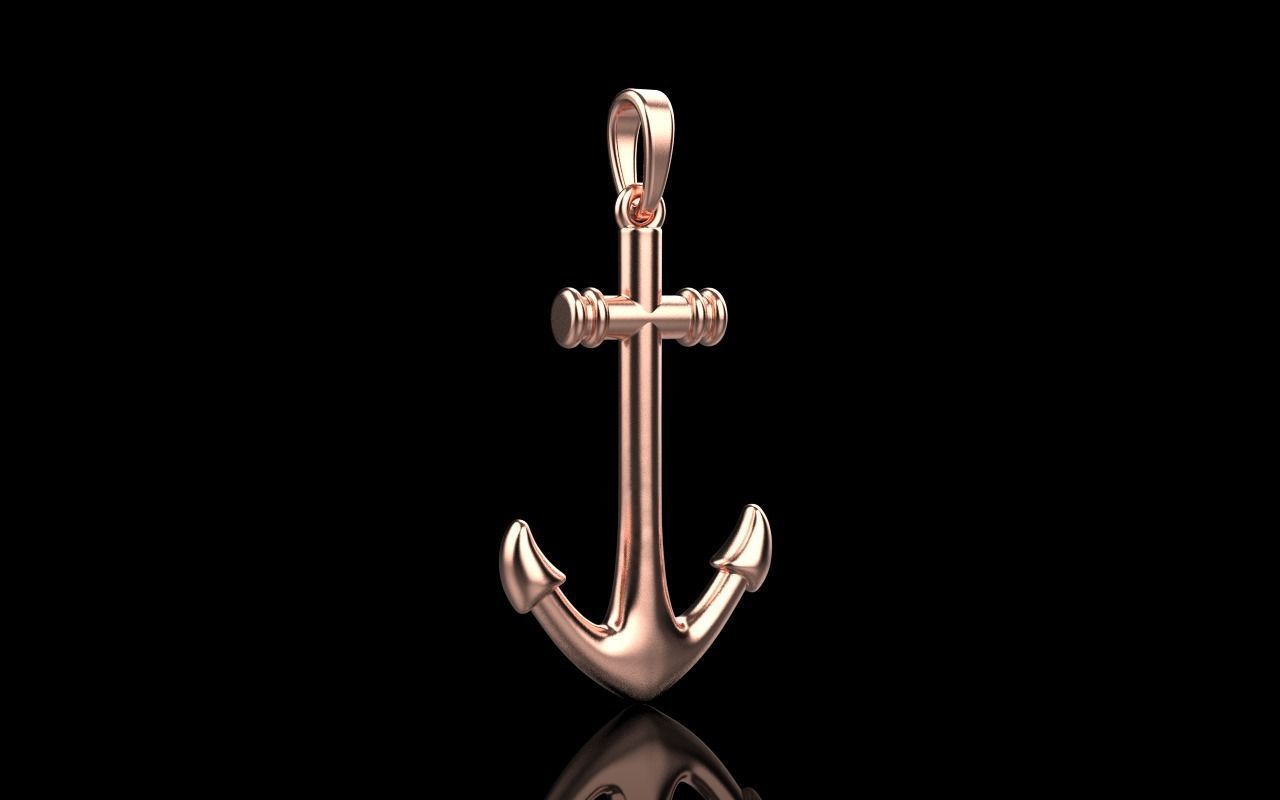anchor pendant model 842 3D print model_20