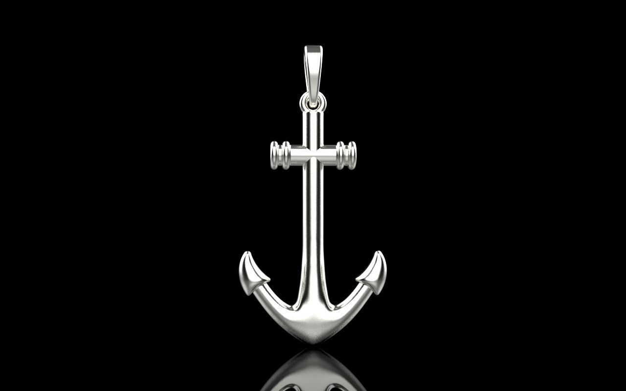 anchor pendant model 842 3D print model_1