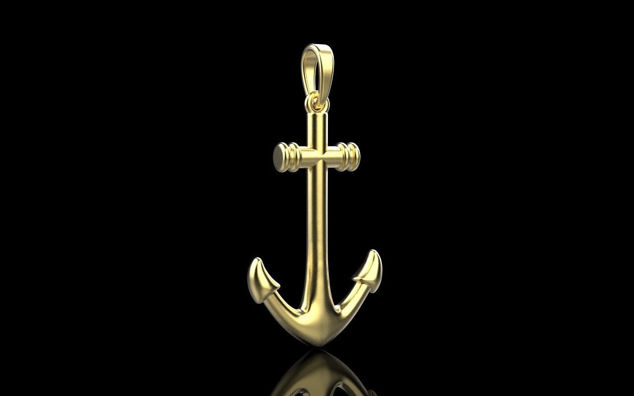 anchor pendant model 842 3D print model_24