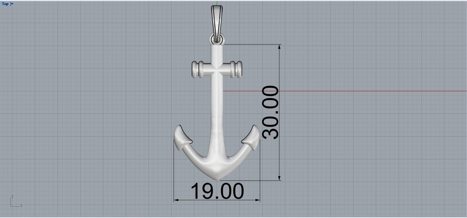 anchor pendant model 842 3D print model_14