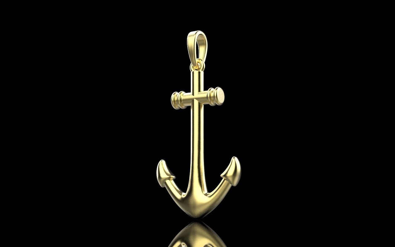 anchor pendant model 842 3D print model_12