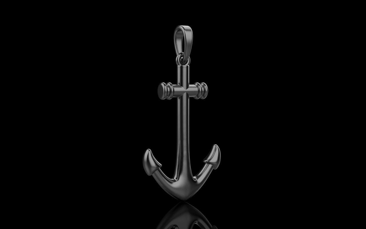 anchor pendant model 842 3D print model_7