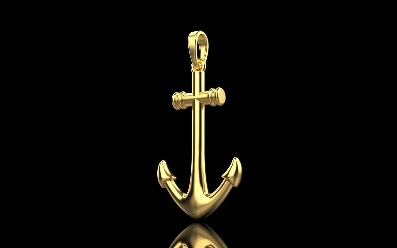 anchor pendant model 842 3D print model_25
