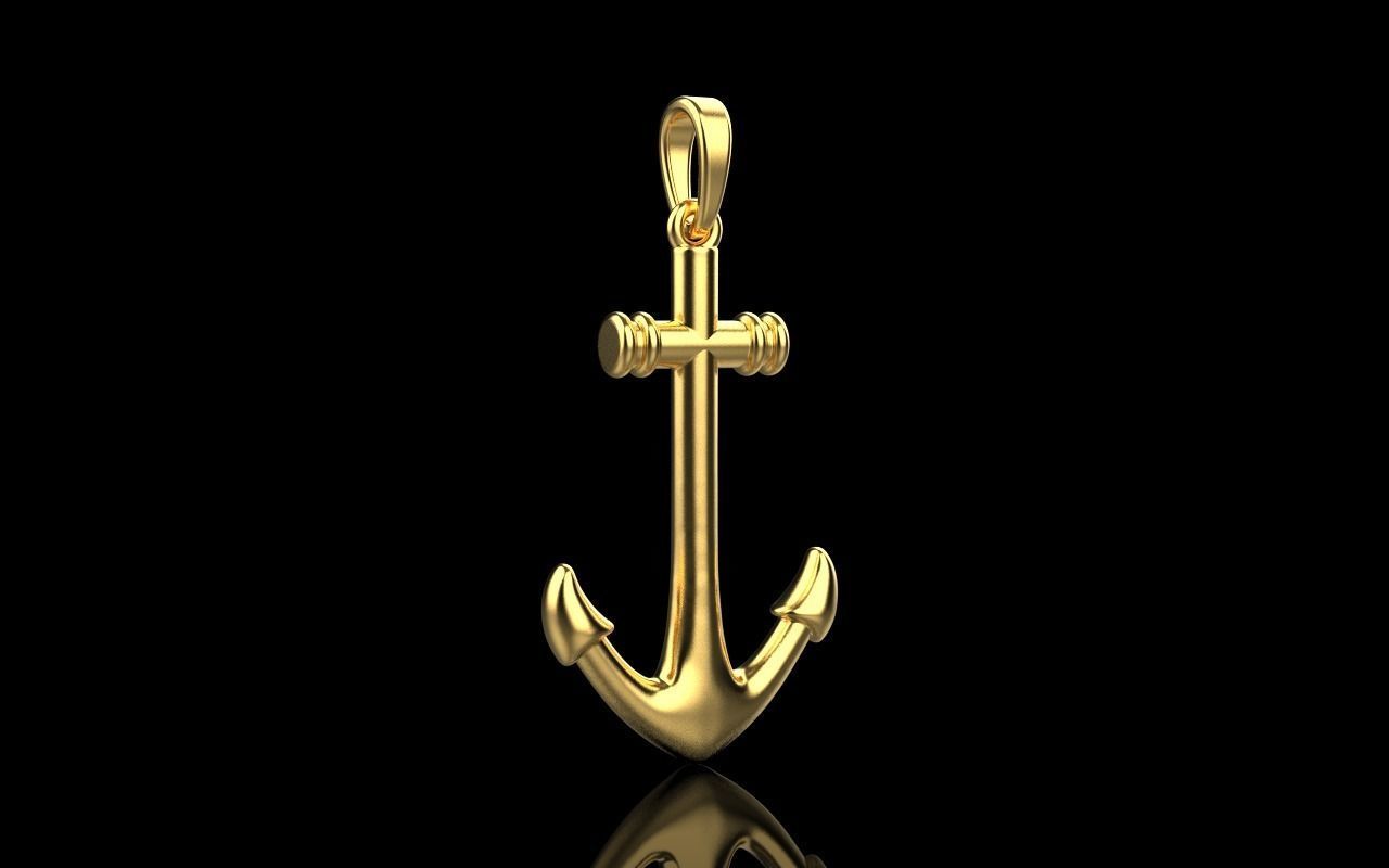 anchor pendant model 842 3D print model_19