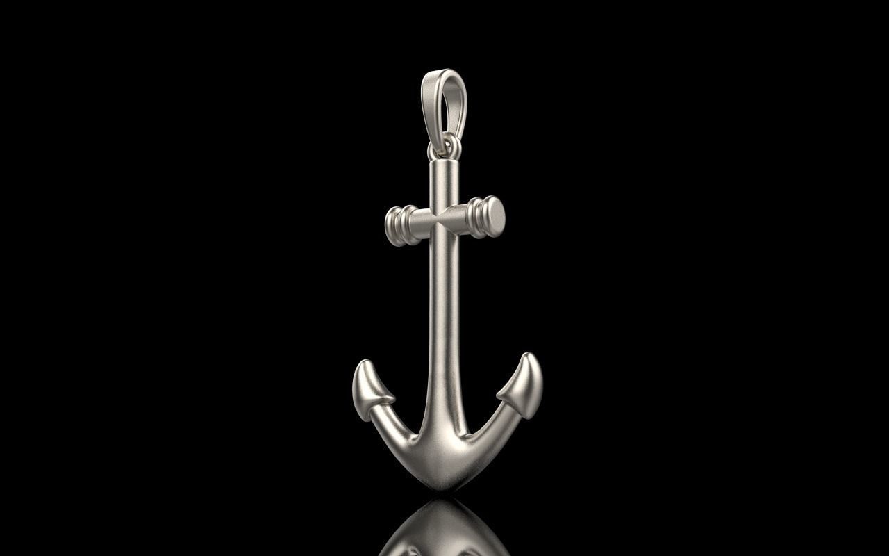 anchor pendant model 842 3D print model_22
