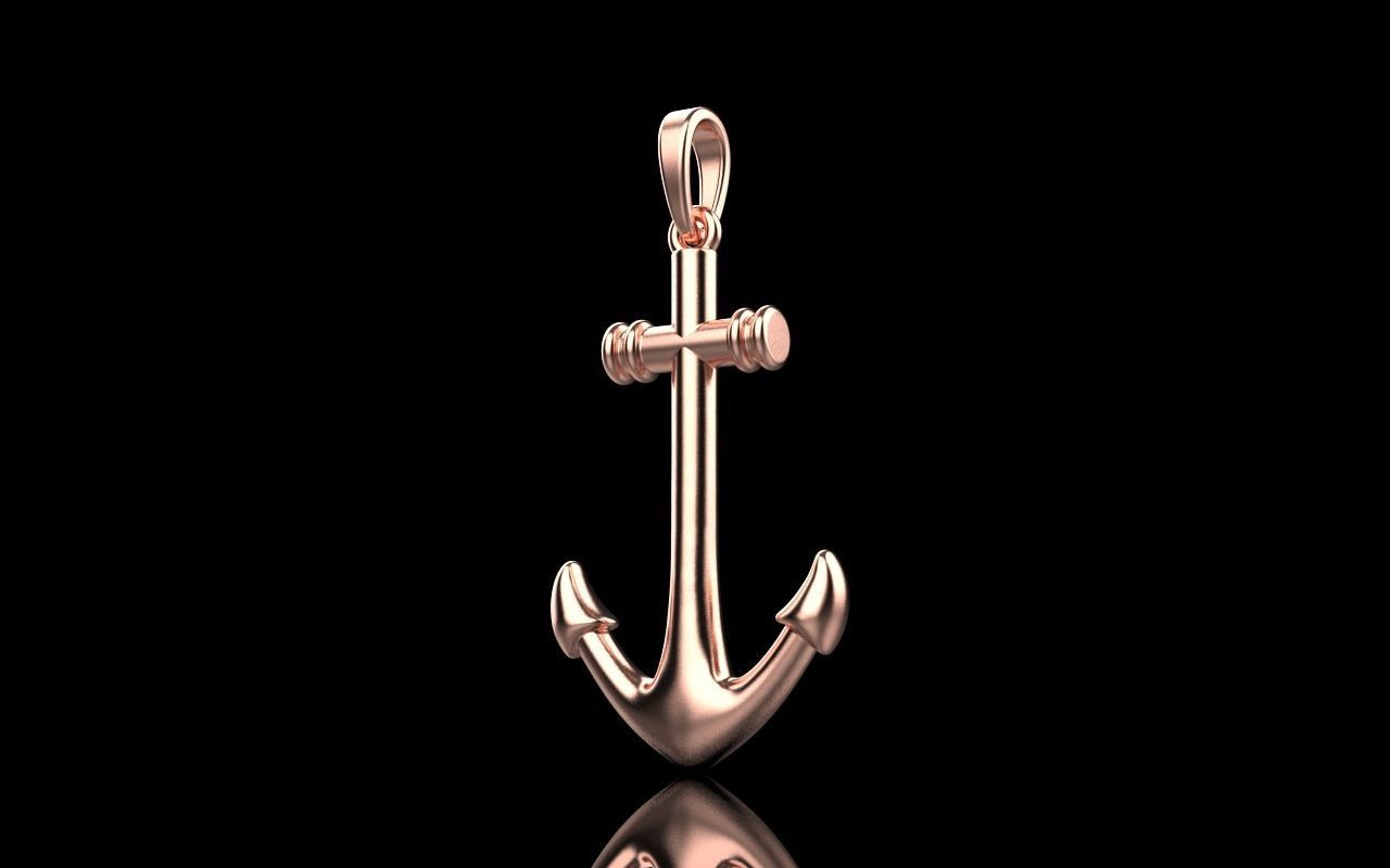 anchor pendant model 842 3D print model_8