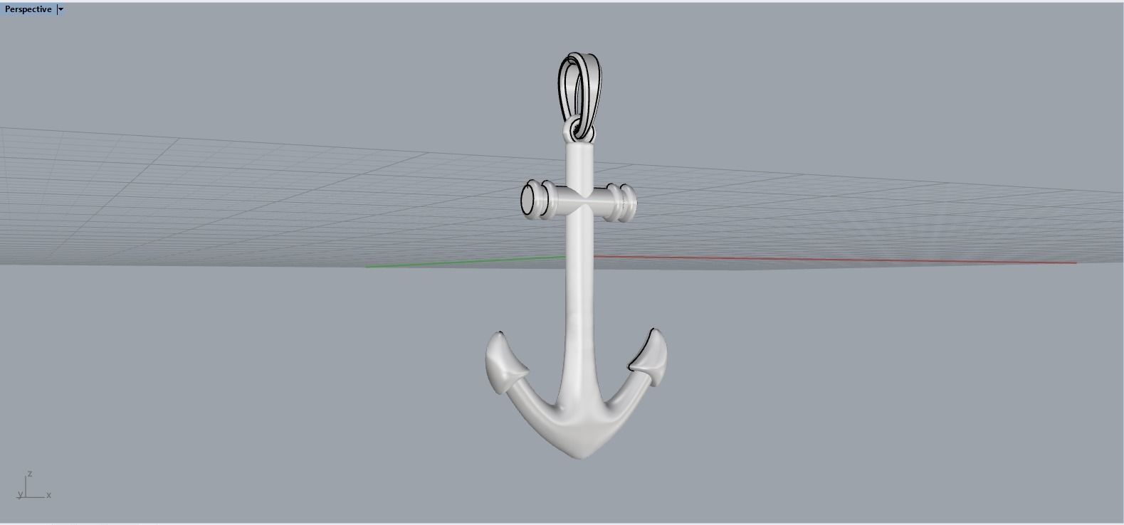 anchor pendant model 842 3D print model_10