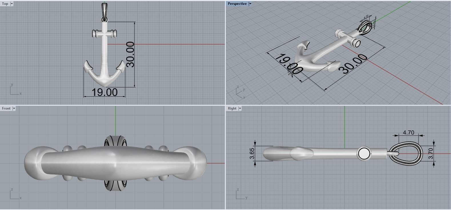 anchor pendant model 842 3D print model_3