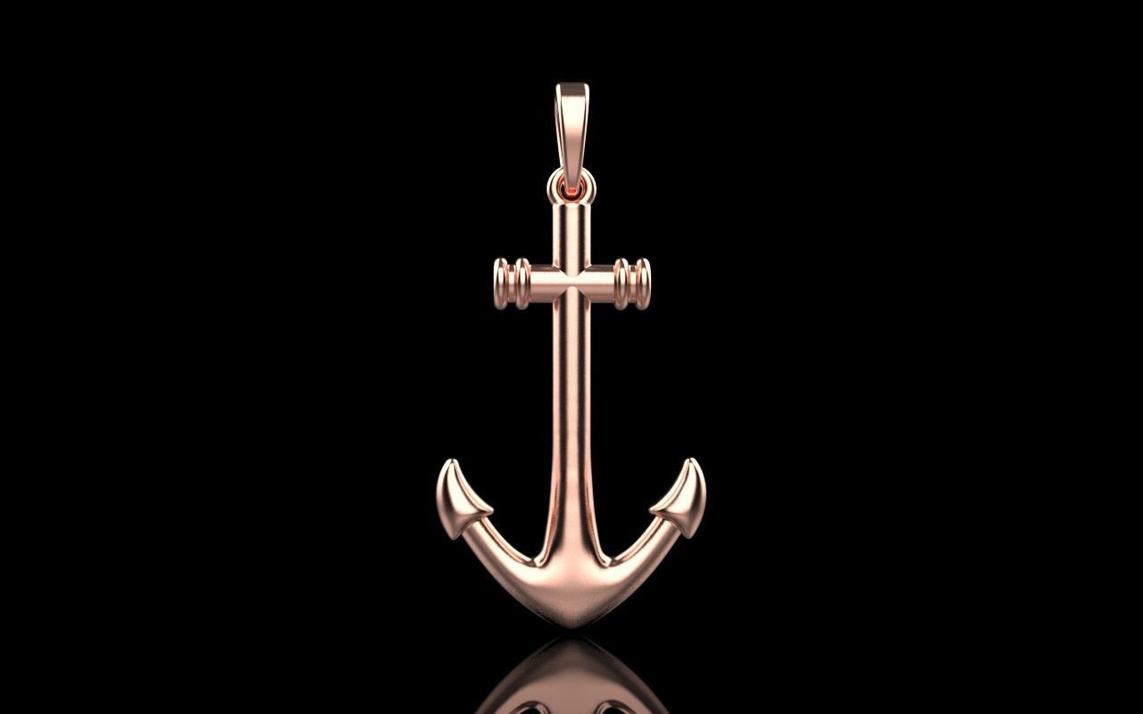 anchor pendant model 842 3D print model_18
