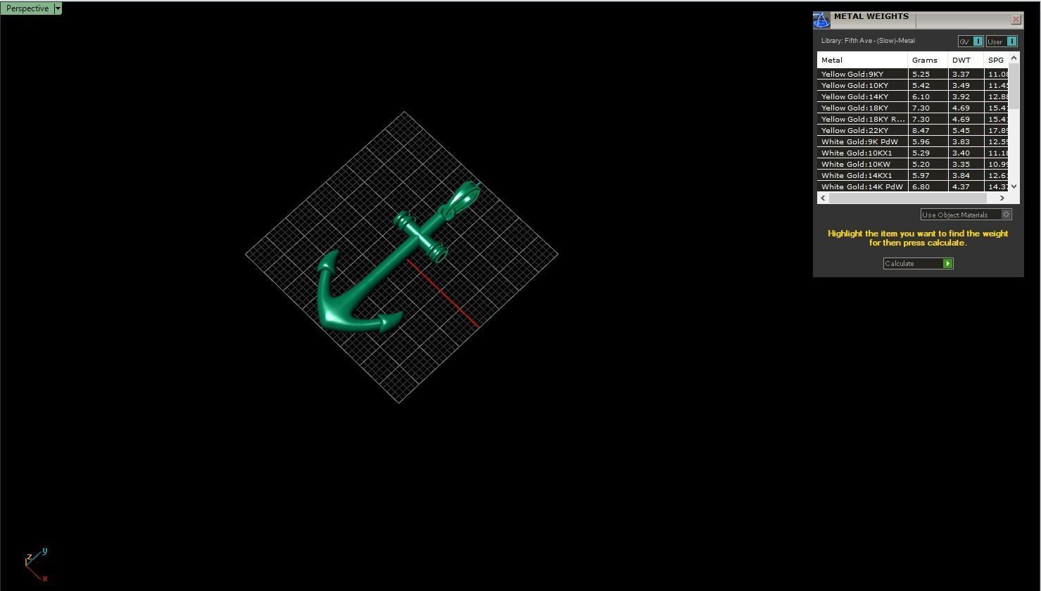 anchor pendant model 842 3D print model_4