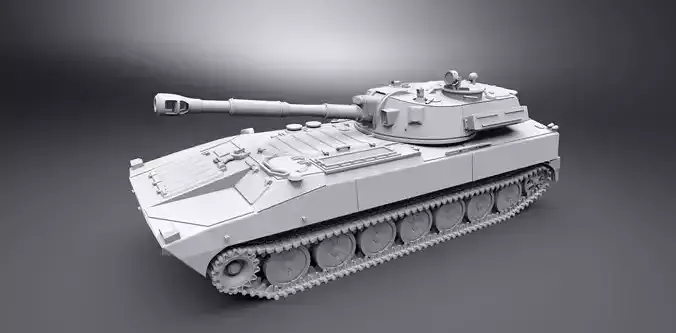 2s1 Gvozdika SPH scale model