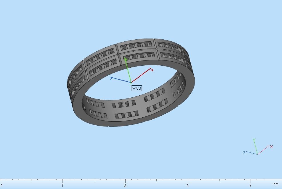 Channel set wedding ring model 844 3D print model_27