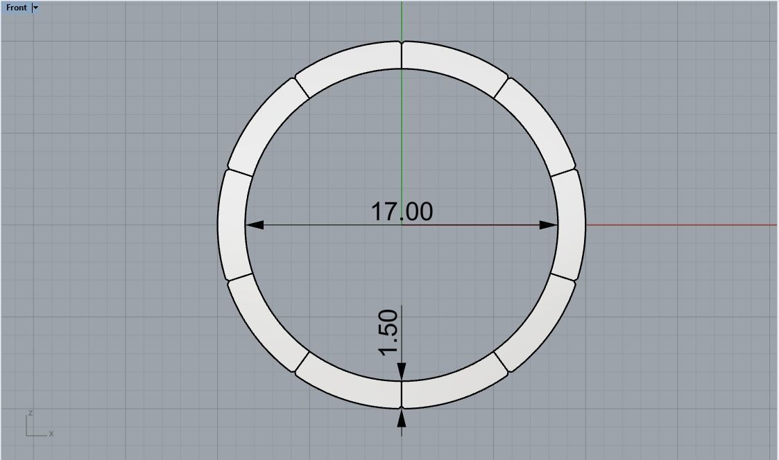 Channel set wedding ring model 844 3D print model_26