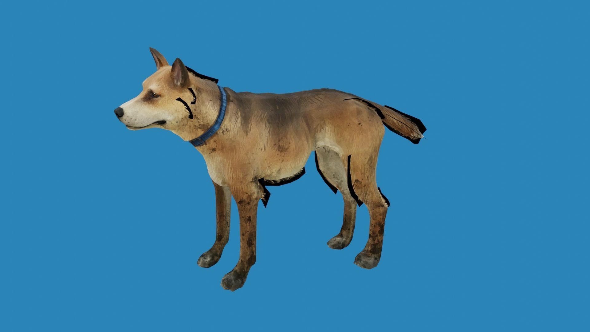 dog lowpoly 3dmodel 3D model_1