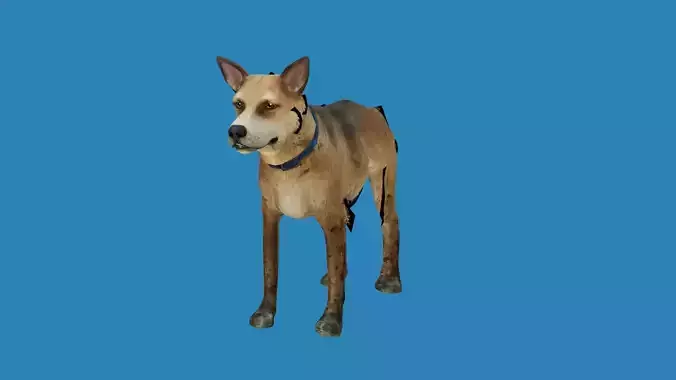 dog lowpoly 3dmodel