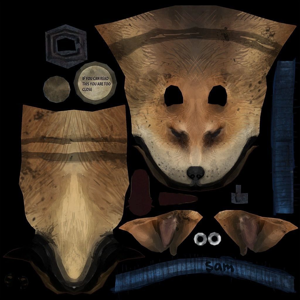 dog lowpoly 3dmodel 3D model_9