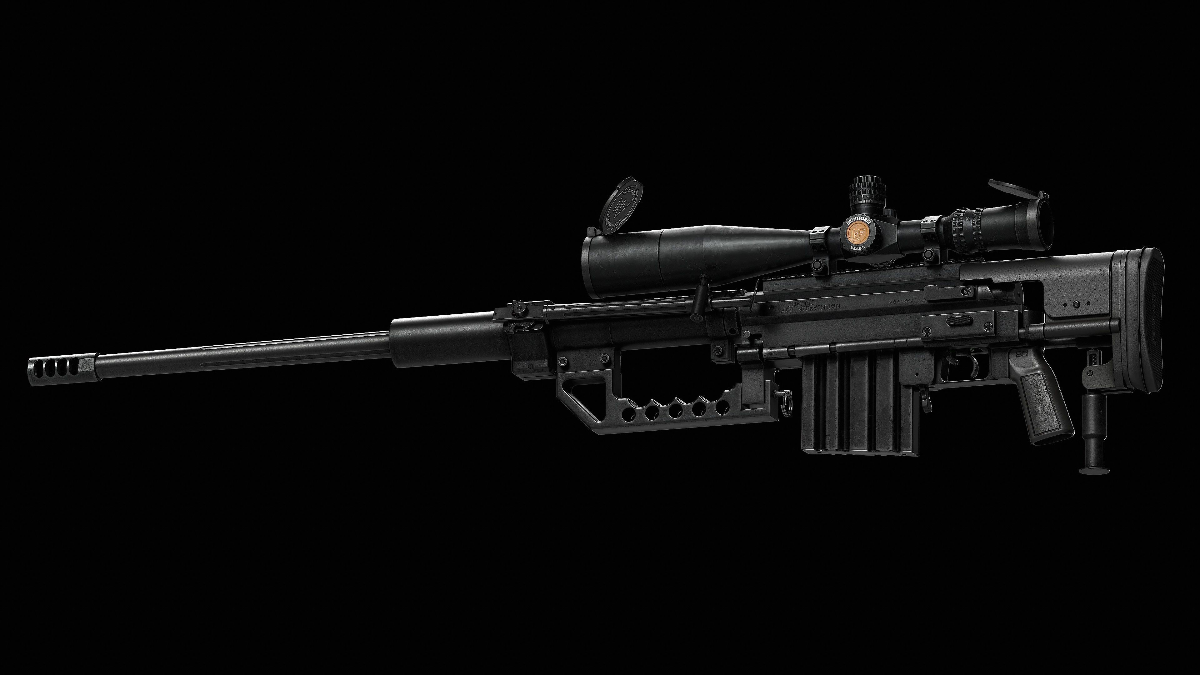 M200 Cheytac Intervention Game Ready - Sniper Low-poly 3D model_4