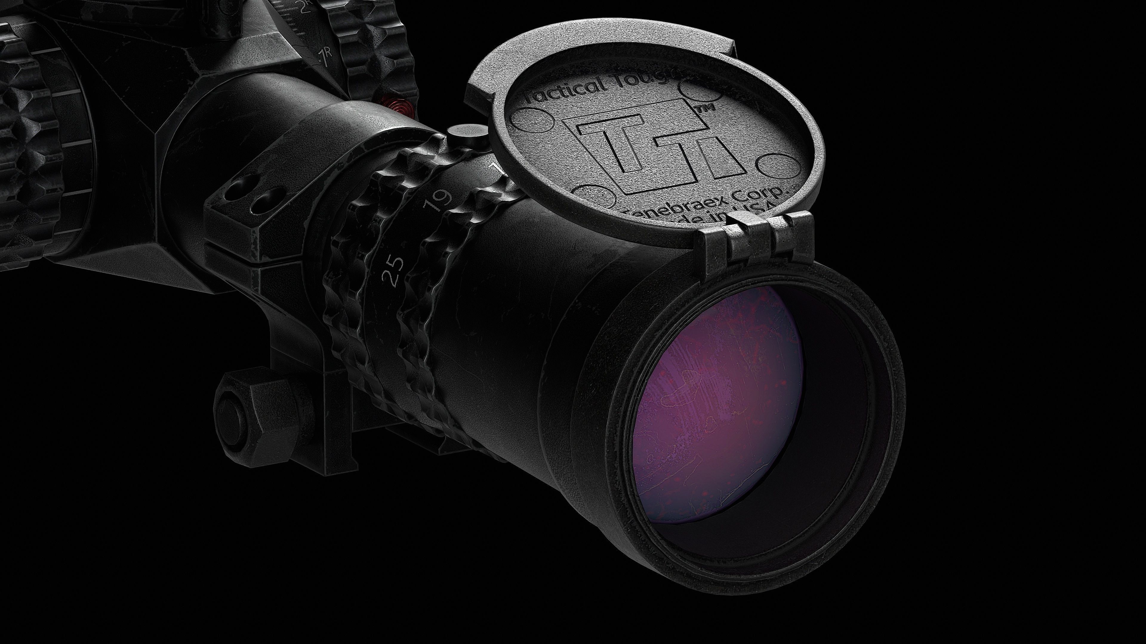 M200 Cheytac Intervention Game Ready - Sniper Low-poly 3D model_22