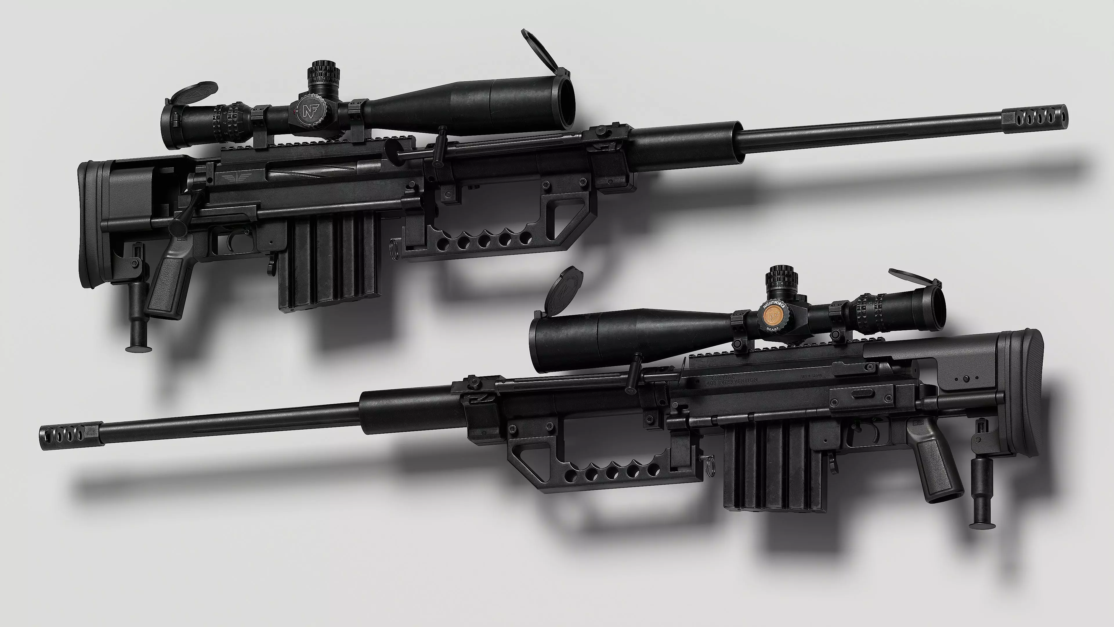 M200 Cheytac Intervention Game Ready - Sniper Low-poly 3D model_0