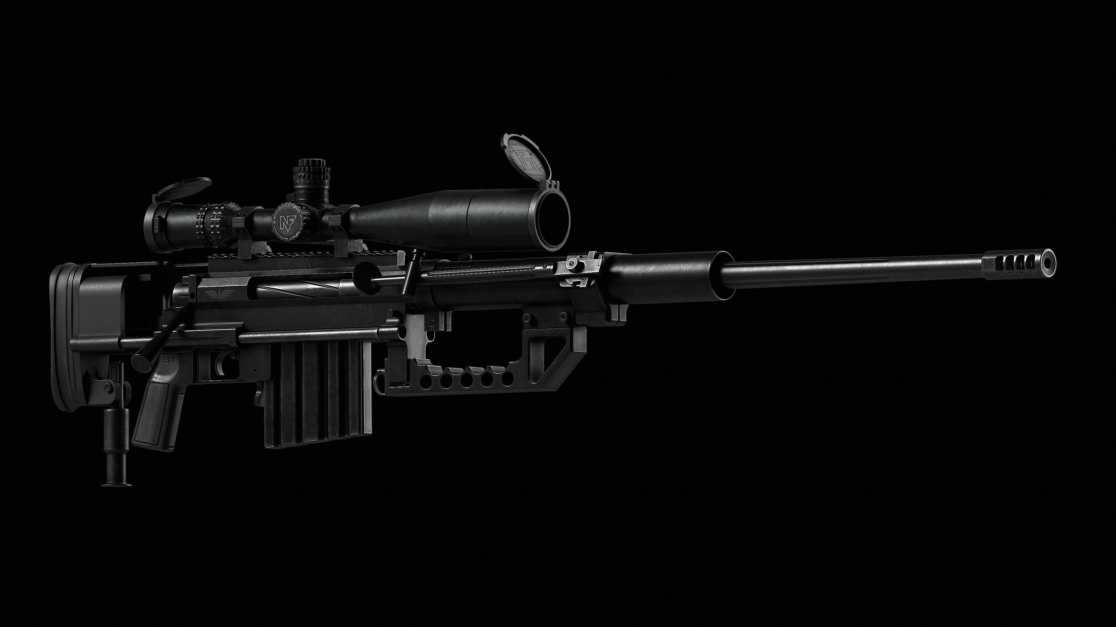 M200 Cheytac Intervention Game Ready - Sniper Low-poly 3D model_23