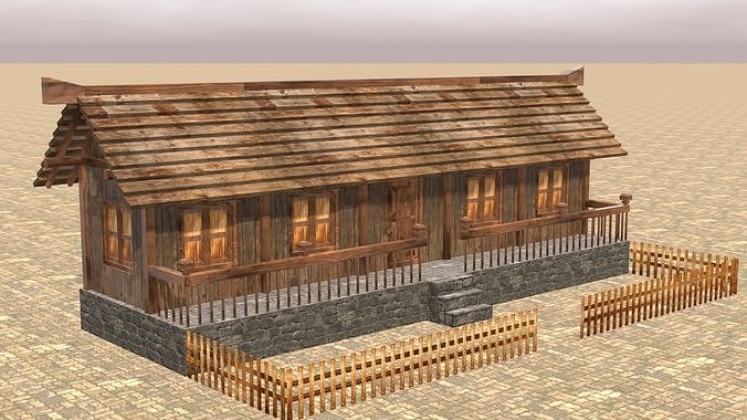 Medieval house thirteen 6 Low-poly 3D model
