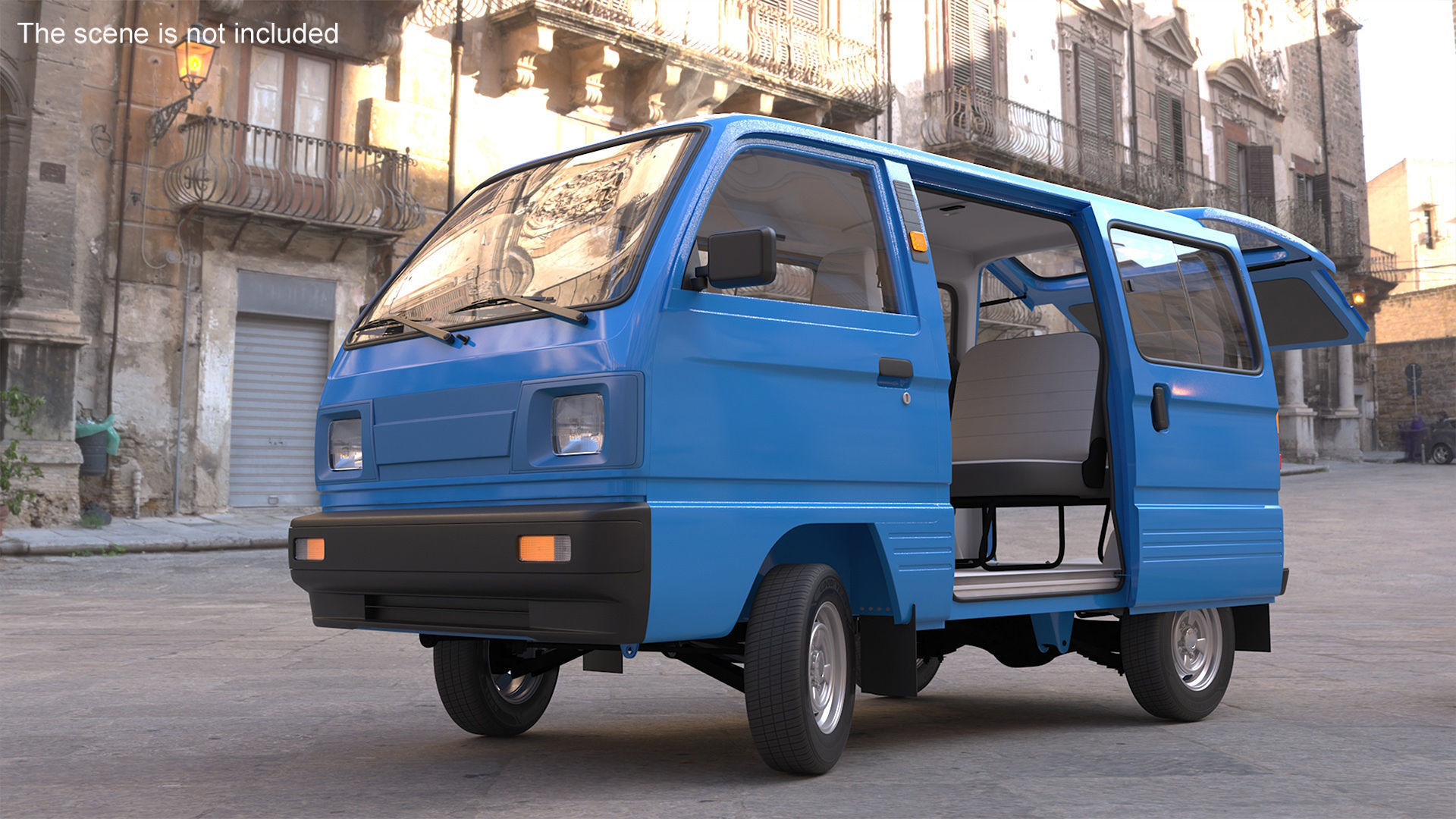 Generic Passenger Minivan Rigged for Cinema 4D 3D model