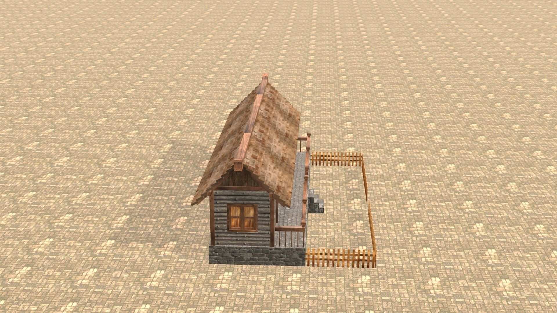 Medieval house thirteen 4 Low-poly 3D model_6