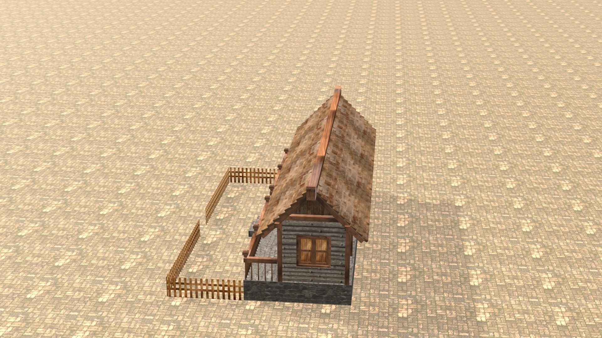 Medieval house thirteen 4 Low-poly 3D model_9