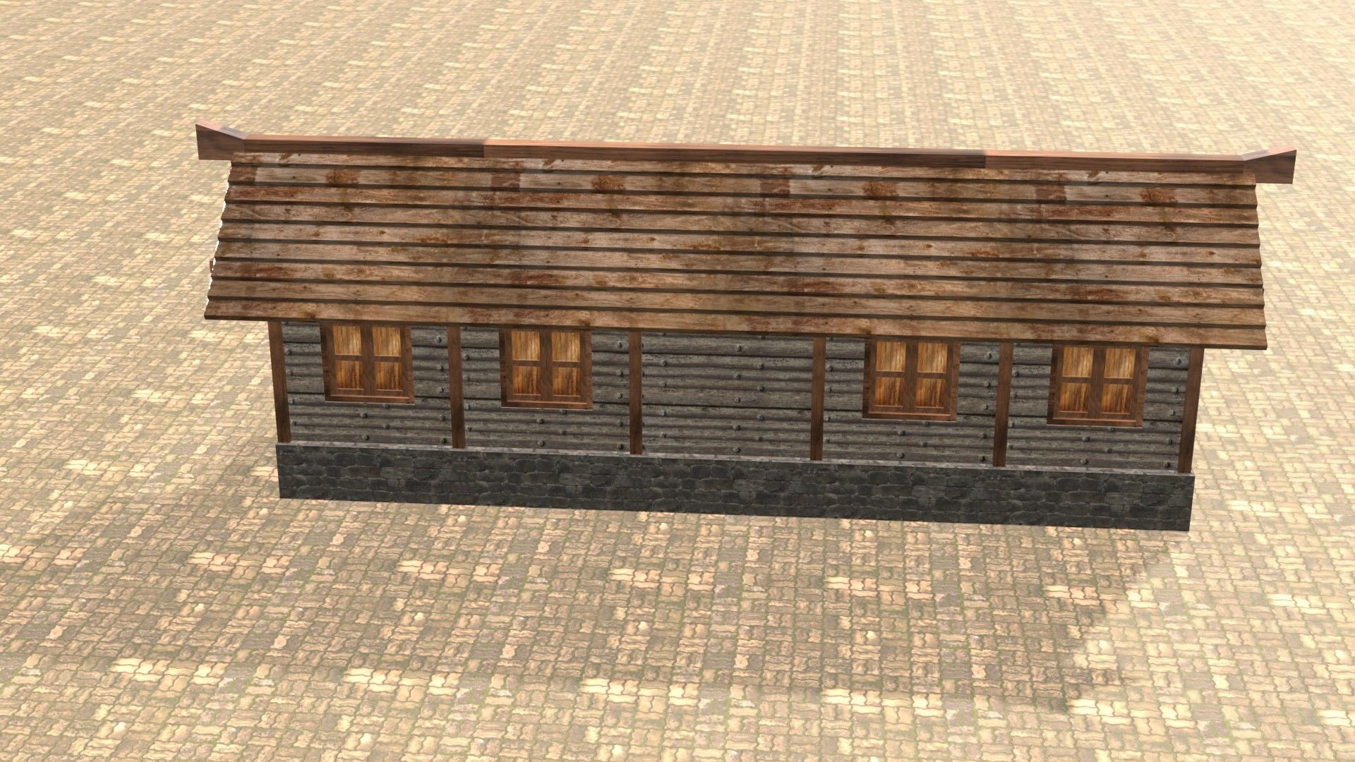 Medieval house thirteen 4 Low-poly 3D model_15